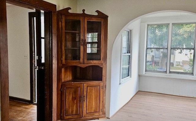 interior space with light wood-type flooring