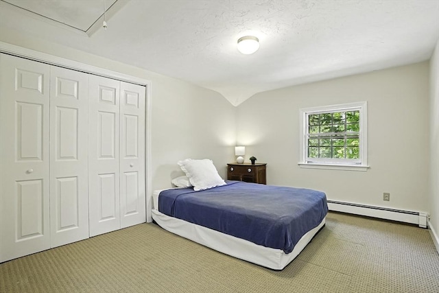 37 Eastview Rd, Hopkinton, MA 01748 - bedroom featuring a baseboard heating unit, carpet, a closet, and attic access