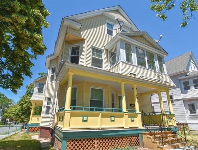 view of front of home with a porch