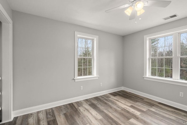 2 Britlees Way, Dudley, MA 01571 - empty room featuring plenty of natural light, wood finished floors, and ceiling fan