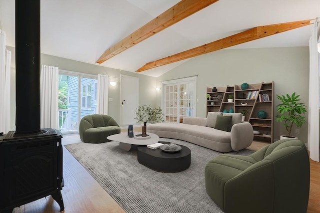 44 Huntington Ave, Sharon, MA 02067 - living room featuring wood finished floors and a wood stove