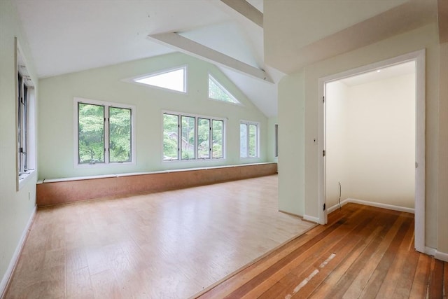 44 Huntington Ave, Sharon, MA 02067 - bonus room featuring healthy amount of natural light, wood-type flooring, lofted ceiling, and baseboards