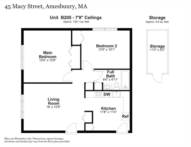 45 Macy St Unit B-205, Amesbury, MA 01913 - room layout