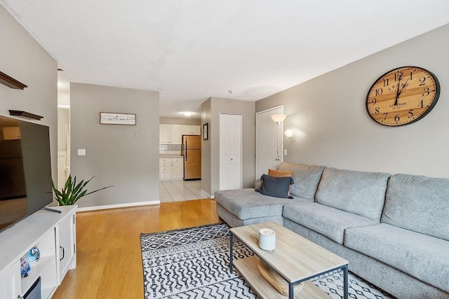 45 Macy St Unit B-205, Amesbury, MA 01913 - living room featuring light wood-type flooring and baseboards