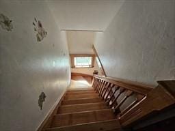 7 Kensington Rd, Worcester, MA 01602 - staircase with wood finished floors