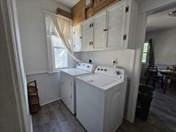 7 Kensington Rd, Worcester, MA 01602 - washroom with separate washer and dryer and cabinet space