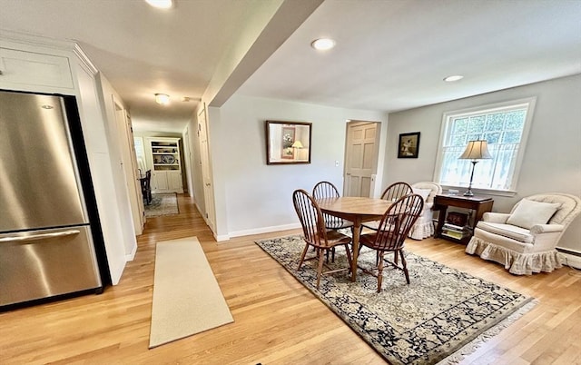 53 Washington St, Topsfield, MA 01983 - dining area featuring light wood-style floors and recessed lighting