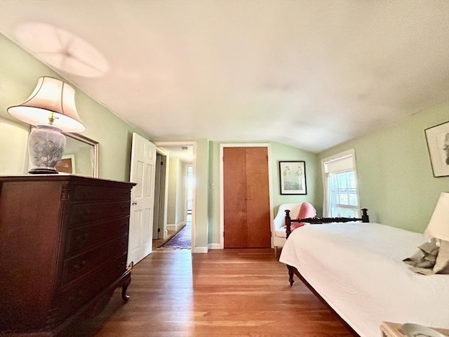 53 Washington St, Topsfield, MA 01983 - bedroom with wood finished floors and vaulted ceiling
