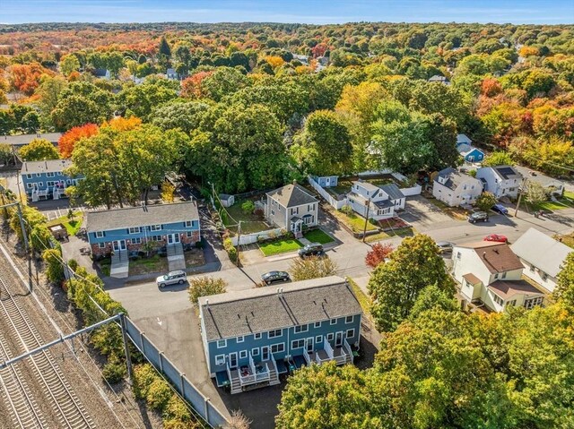 84 Lancaster Rd Unit 84, Dedham, MA 02026 - aerial view with a residential view and a forest view