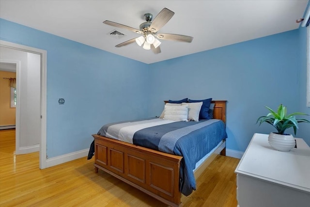 290 Mendell Rd, Rochester, MA 02770 - bedroom featuring light wood-type flooring and ceiling fan