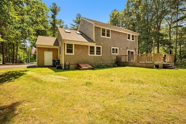290 Mendell Rd, Rochester, MA 02770 - back of house with a deck and a yard
