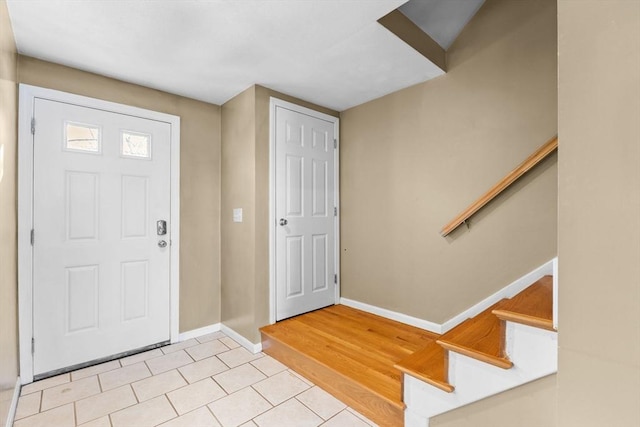 entrance foyer featuring light hardwood / wood-style flooring