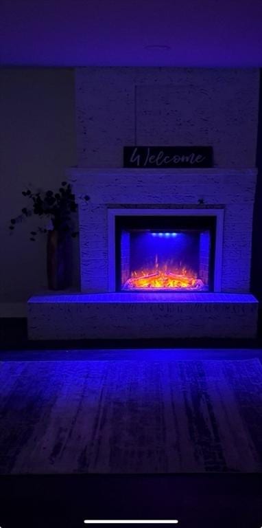 room details with a fireplace