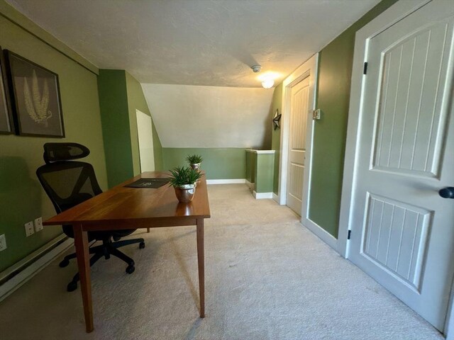 36-1/2 Pearl St Unit 36H, Milford, MA 01757 - office with light carpet and lofted ceiling