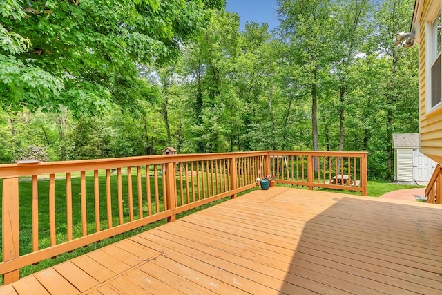 2 Walker St, Norton, MA 02766 - wooden deck featuring a lawn