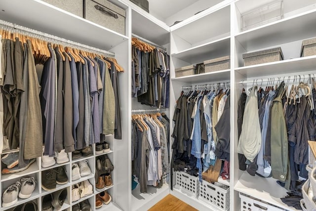 531-533 E 2nd St Unit 202, Boston, MA 02127 - walk in closet featuring wood finished floors