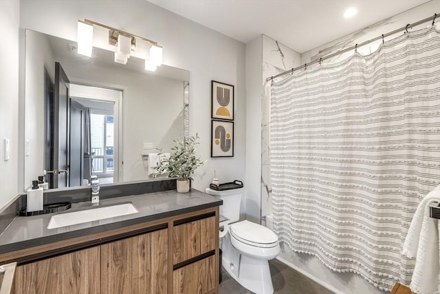 531-533 E 2nd St Unit 202, Boston, MA 02127 - bathroom with vanity, shower / bath combo with shower curtain, and toilet