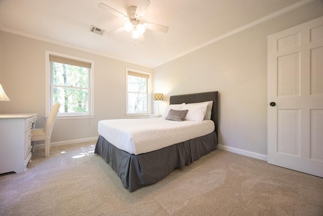 13 Valleywood Rd, Hopkinton, MA 01748 - bedroom with light colored carpet, baseboards, ornamental molding, a ceiling fan, and lofted ceiling
