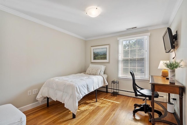 9 New Meadow Rd, Lynnfield, MA 01940 - bedroom featuring light wood-style floors, ornamental molding, and a desk