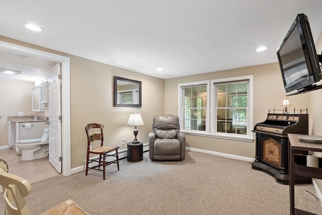 9 New Meadow Rd, Lynnfield, MA 01940 - living area featuring light colored carpet and recessed lighting