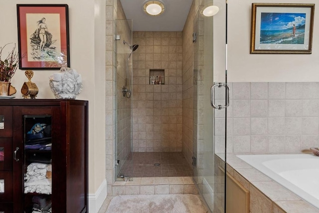 1488 Washington St Unit 1488, Newton, MA 02465 - bathroom featuring a shower stall and a garden tub