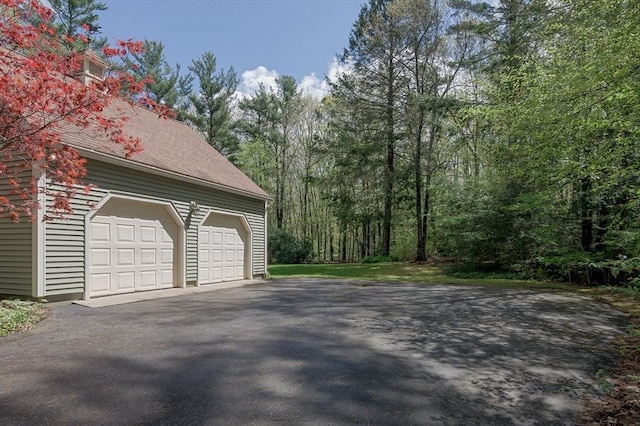 garage with driveway