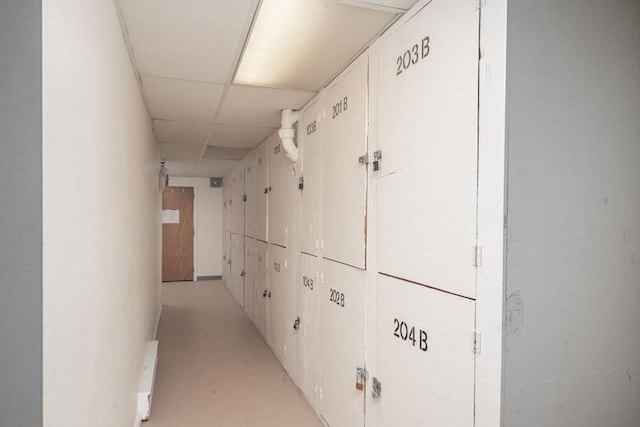382 Great Rd Unit B 203, Acton, MA 01720 - hall with a drop ceiling
