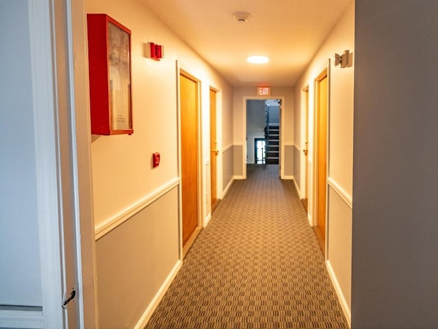 382 Great Rd Unit B 203, Acton, MA 01720 - hallway with carpet and baseboards