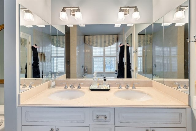 300 Boylston St Unit 517, Boston, MA 02116 - bathroom featuring a garden tub and double vanity