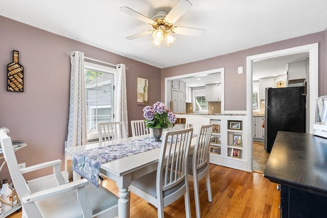 212 Broadway St, Wakefield, MA 01880 - dining space featuring a ceiling fan and light wood-style floors