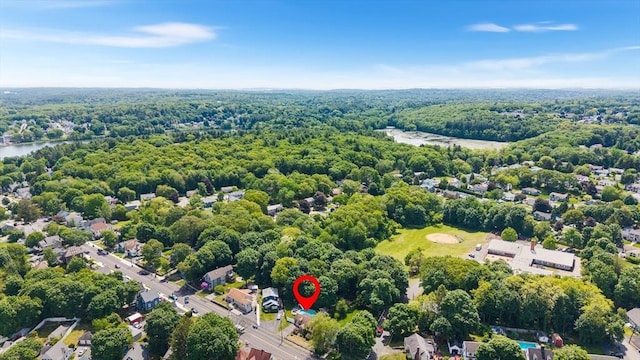 212 Broadway St, Wakefield, MA 01880 - aerial view of a heavily wooded area