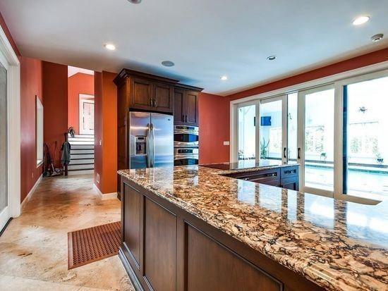 3 Regency Rdg, Andover, MA 01810 - kitchen with appliances with stainless steel finishes, stone countertops, french doors, and recessed lighting