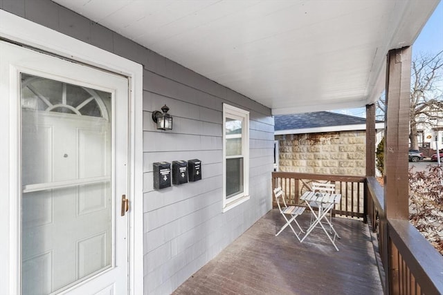 exterior space featuring covered porch