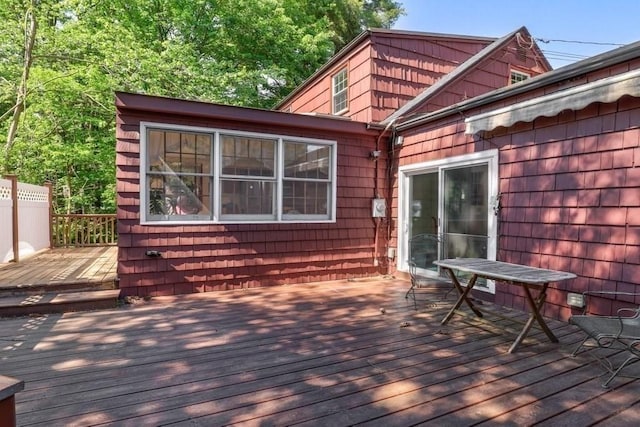 view of wooden deck