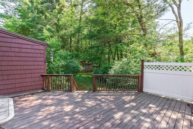 view of wooden deck