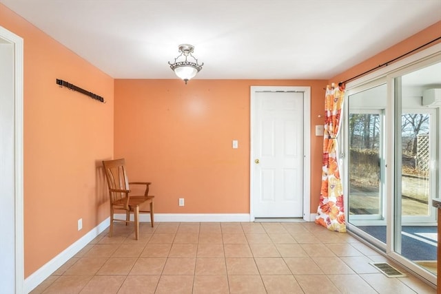 interior space with light tile patterned flooring