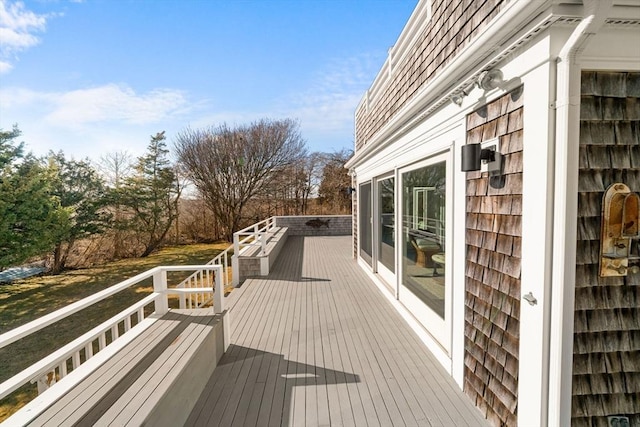 view of wooden deck