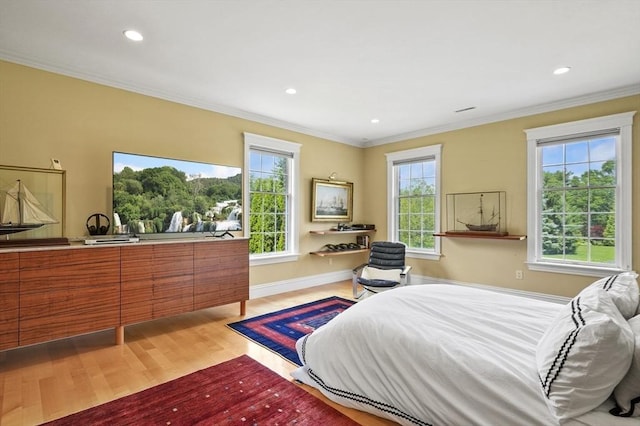 2 Azalea Way, Boxford, MA 01921 - bedroom with wood finished floors, crown molding, and recessed lighting