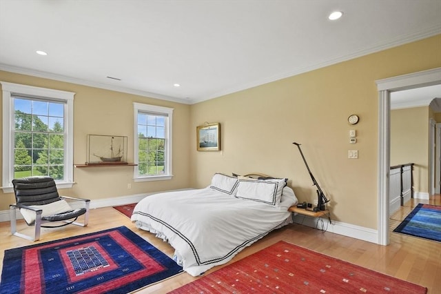 2 Azalea Way, Boxford, MA 01921 - bedroom with wood finished floors, crown molding, and recessed lighting