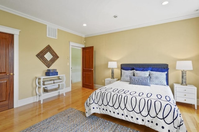2 Azalea Way, Boxford, MA 01921 - bedroom with wood finished floors, crown molding, and recessed lighting