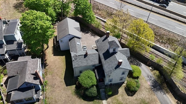 drone / aerial view with a residential view