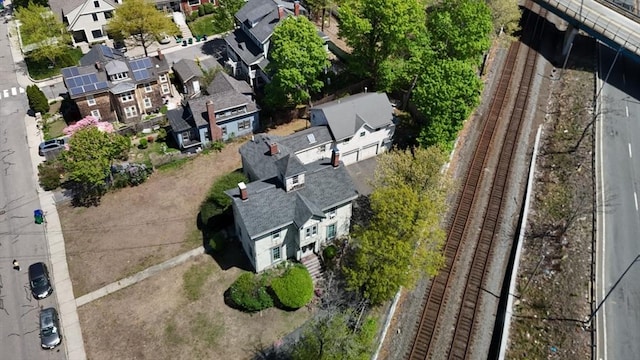 bird's eye view with a residential view