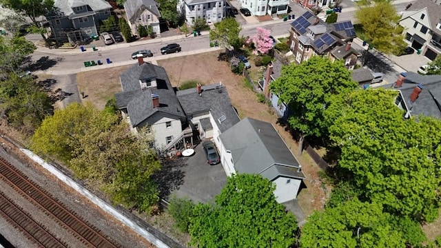 aerial view with a residential view