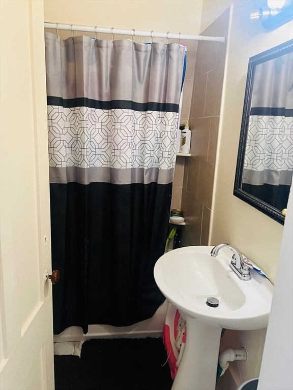 bathroom with walk in shower