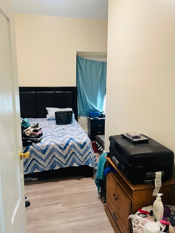 bedroom featuring light hardwood / wood-style flooring