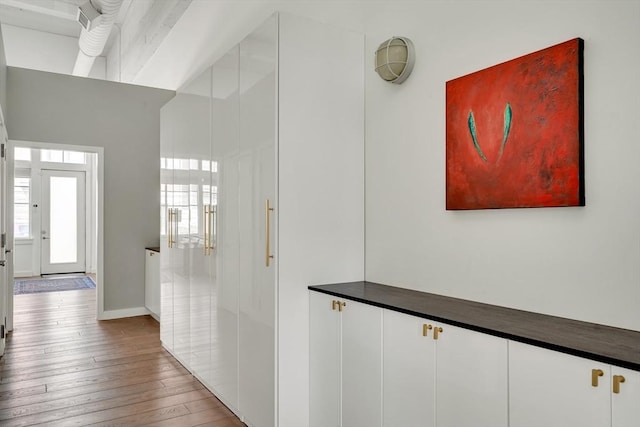 165 Chestnut Hill Ave Unit 3, Boston, MA 02135 - corridor with wood-type flooring and baseboards