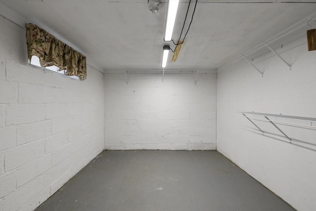1652 Parker St, Springfield, MA 01128 - unfinished basement with concrete block wall