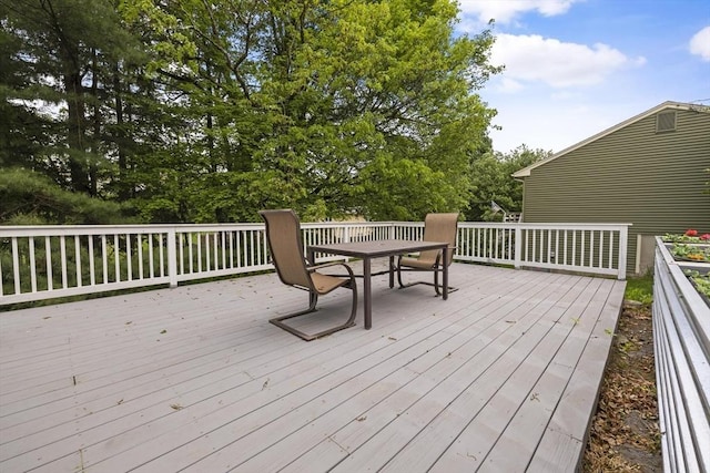 1652 Parker St, Springfield, MA 01128 - wooden deck featuring outdoor dining area