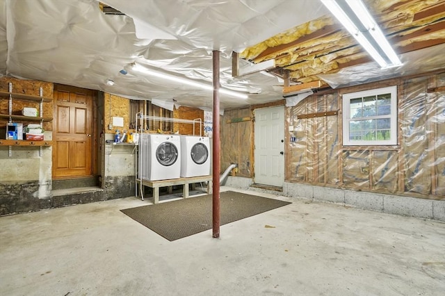 323 School St, Pembroke, MA 02359 - basement featuring independent washer and dryer