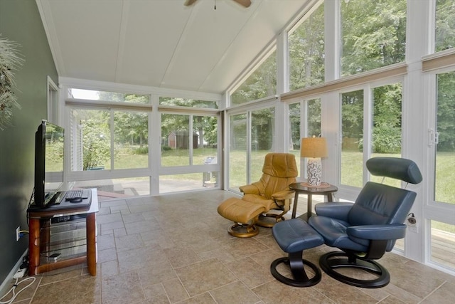 80 Vassar Rd, Agawam, MA 01030 - sunroom / solarium featuring a ceiling fan